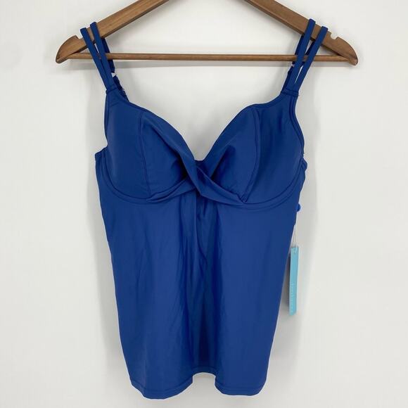 BIRDSONG BARE NECESSITIES NWT Dori Underwire Wrap Tankini Top Size 32DD - Picture 2 of 11